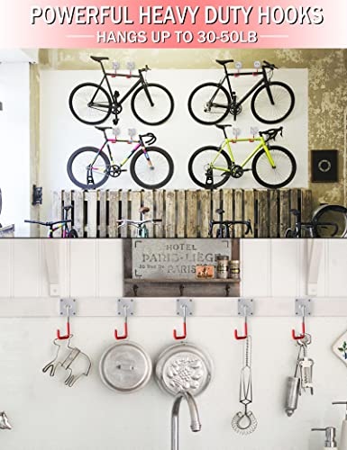Garage Hooks 2 Pack Adjustable Hooks for Wall Storage (2 Packs)