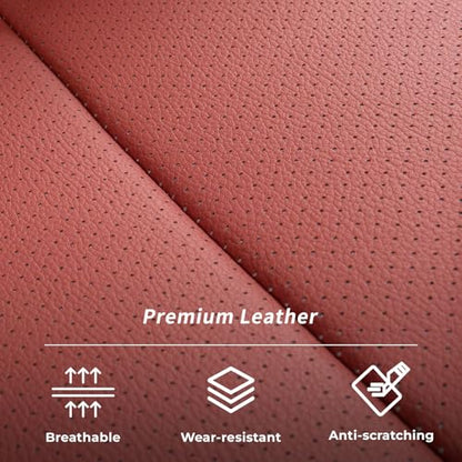 CRV Car Seat Covers Custom Fit for Honda 2017 (Leatherette(Wine Red) / 2017-2022 CRV LX,EX,SE,EX-L,Touring,Hybrid)