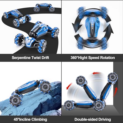 Remote Controlled Gesture Stunt Car (Deep Blue)