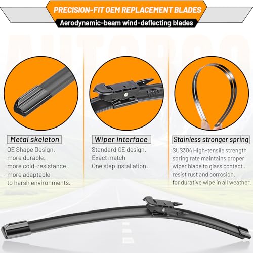 Windshield Wiper Blade Replacement for Ford Edge 2015 (28"+28"+15")