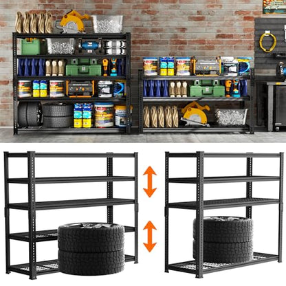 Storage Shelves Heavy Duty (5 Tier 60"W x 24"D x 78"H)