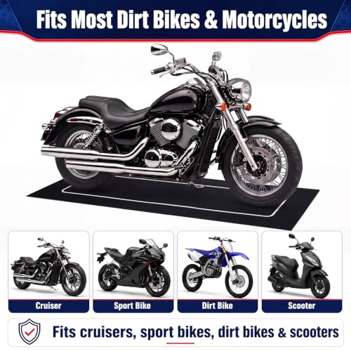 Motorcycle Garage Mat Non Slip (Basic Style / 78 X 31 Inch)