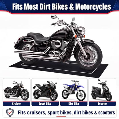 Motorcycle Garage Mat Non Slip (Basic Style / 78 X 31 Inch)