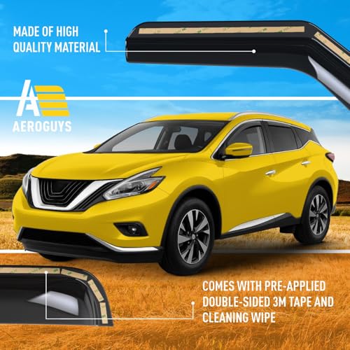 Extra Durable Window Deflectors in (For Nissan Murano 15-24)