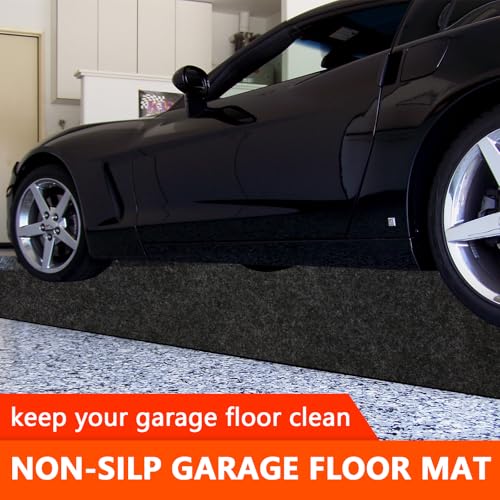 Non Slip Garage Floor Mat 7'4"x17' Extra Large Garage Parking Pad (7'4"x17')