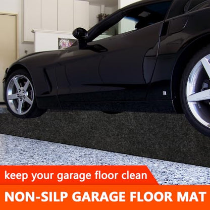 Non Slip Garage Floor Mat 7'4"x17' Extra Large Garage Parking Pad (7'4"x17')