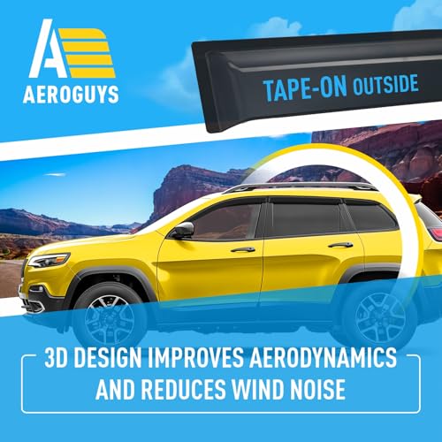 Extra Durable Window Deflectors Tape (For Jeep Cherokee 14-23 6pcs.)