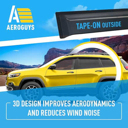 Extra Durable Window Deflectors Tape (For Jeep Cherokee 14-23 6pcs.)