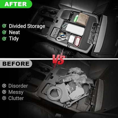 Center Console Organizer Fit for Dodge RAM 1500 2500 3500 2013 (Fit for Dodge RAM 2013-2018 A)