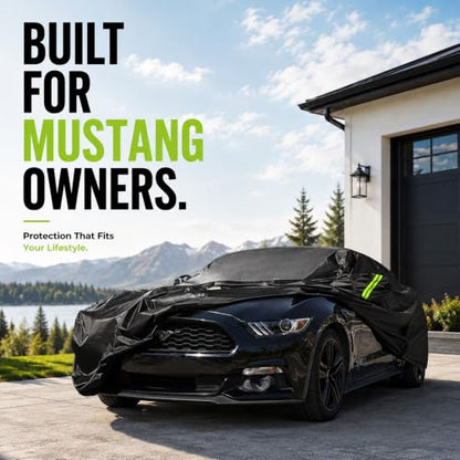 Car Cover for Ford Mustang Waterproof All Weather Outdoor Cover (Black / Fit for Ford Mustang)