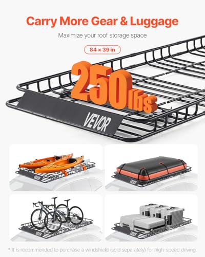Roof Rack Basket (Basket w/ Bag & Net / 84x39in)