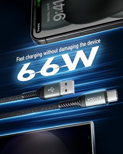 Coiled USB A to USB C Cable 6FT (6FT - 2Pack / USB A to USB C / Black)