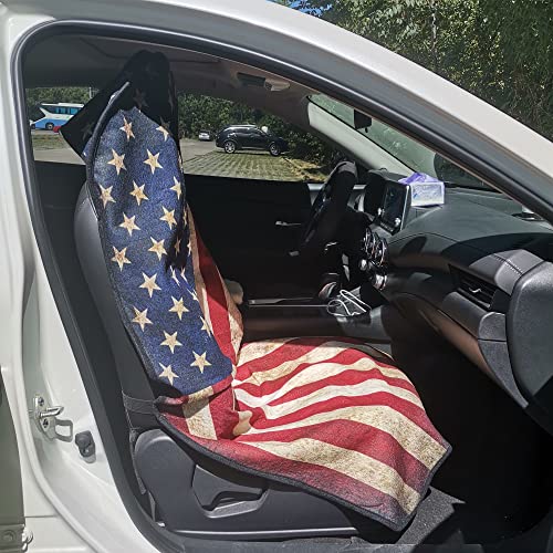 Car Seat Cover Protector Front Seats (1Pcs Front Seat Towel / American Flag)