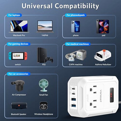 200W Car Power Inverter (White)