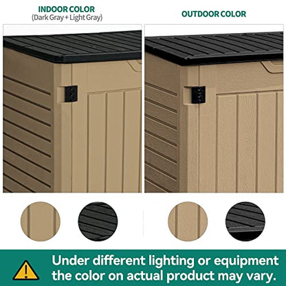 Outdoor Resin Storage Sheds (Medium-4.3x3.4ft / Brown)
