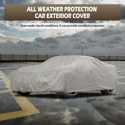 Waterproof Car Cover Fit for Corvette C4 C5 C6 C7 C8 1980 (Khaki / Custom Fit for Chevrolet Corvette)