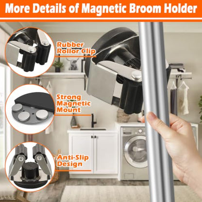 4 Pack Magnetic Mop Broom Holder