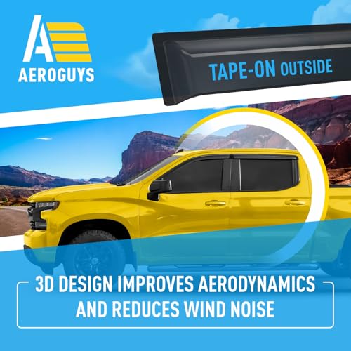 Extra Durable Window Deflectors Tape (For Chevy Silverado 19-26 1500/2500/3500)