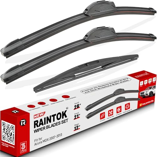 3 Pack Windshield Wiper Blades Replacement for Acura MDX 2007 (26"/21"/12")