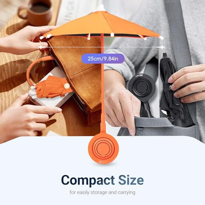 UPF 45+ Magnetic Phone Umbrella with Black Anti (ORANGE(Upgrade for Phone))
