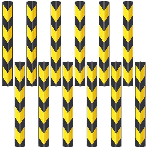 12 Packs 31" Rubber Wall Corner Guard for Parking Lot Pillar Wall