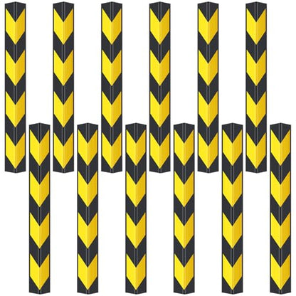 12 Packs 31" Rubber Wall Corner Guard for Parking Lot Pillar Wall