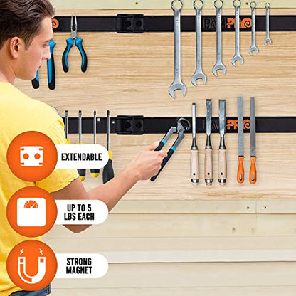 12" Magnetic Tool Holder Strip (8 Pack)