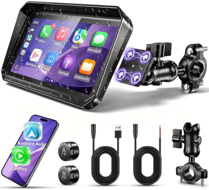 6 Inch Motorcycle CarPlay Display with TPMS (6")
