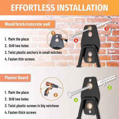 4 Pack Wall Mount Garage Storage Hooks (Garage Hook 4 PC)
