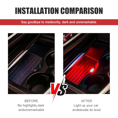 4 PCS USB LED Car Interior Atmosphere Lamp (Red)