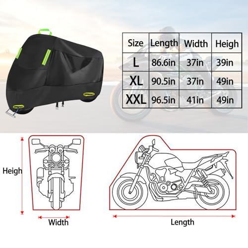 Motorcycle Cover All Season (Black / 90.5")