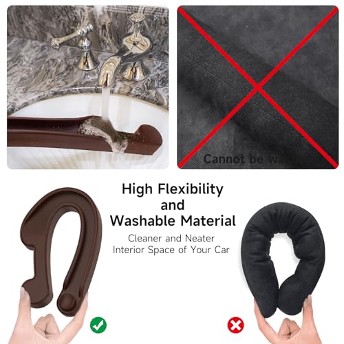 Car Seat Gap Filler Organizer 2Pack Soft Foam 3IN1 Multifunctional (Espresso brown / Most Cars – Standard)