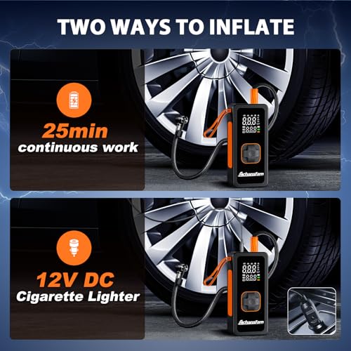 Cordless Portable Air Compressor (Orange)