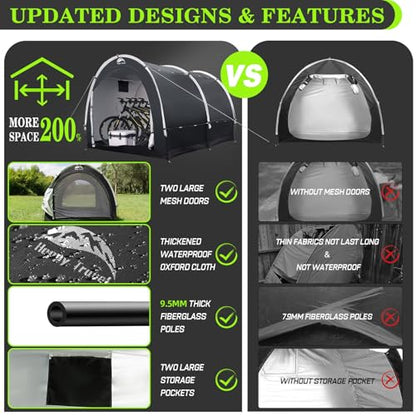 Outdoor Waterproof Bike Storage Tent Shed for 2 (8x7x5.6ft)