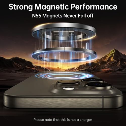 Fits MagSafe Car Mount Magnetic Phone Holder for Dash and Tesla (Titanium Silver)