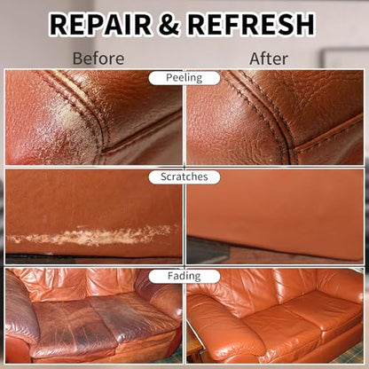 8.5oz Leather Recoloring Balm with 100ml Mink Oil (Light Brown / Leather Recoloring Balm+Mink Oil)