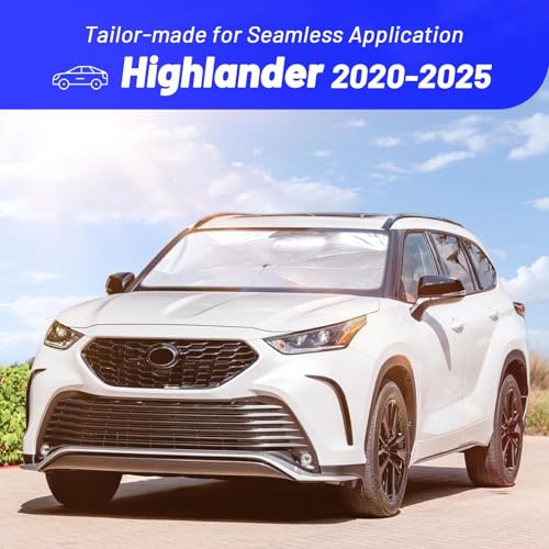 Windshield Sun Shade Umbrella for Toyota Highlander 2020 (Fit for Toyota Highlander 2020-2025)