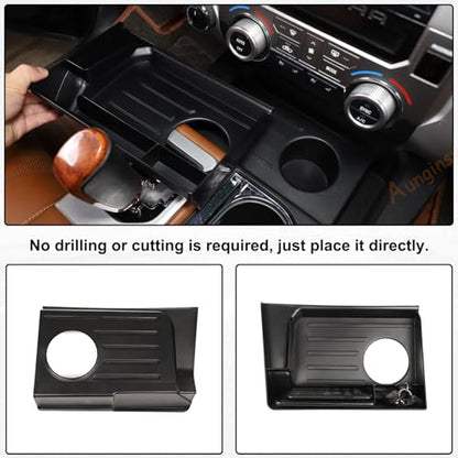 Central Control Storage Box Compatible with Toyota Tundra 2014 (Central Control Cup Holder Storage Box)