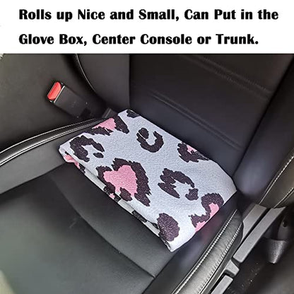 Car Seat Cover Protector Front Seats (2Pcs Front Seat Towel / Leopard Print)