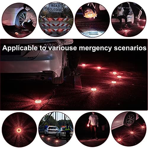 6 Pack LED Road Flares (6 Part Rechargeable)