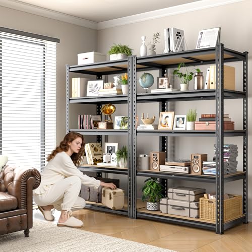 2 Pack Storage Shelves Adjustable and Wobble