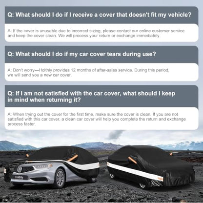10 Layers Sedan Car Cover Custom Fit for Acura TL (Black Gray / Custom Fit for Acura TL/TLX)