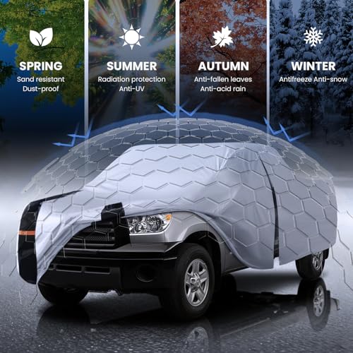 Multi Layer Toyota Tundra Truck Cover (W.Fit Tundra(1999-2021) Access/Extended Cab SB / White Truck Cover)