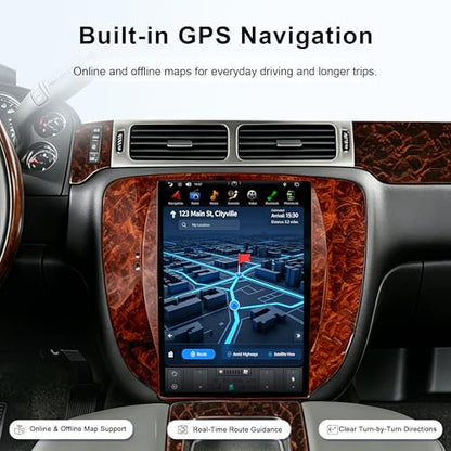 12.1 Inch CarPlay Radio for Chevy Tahoe Suburban GMC Yukon 2007 (PX6 Hexa core 4G+64G+DSP+Car Auto Play)