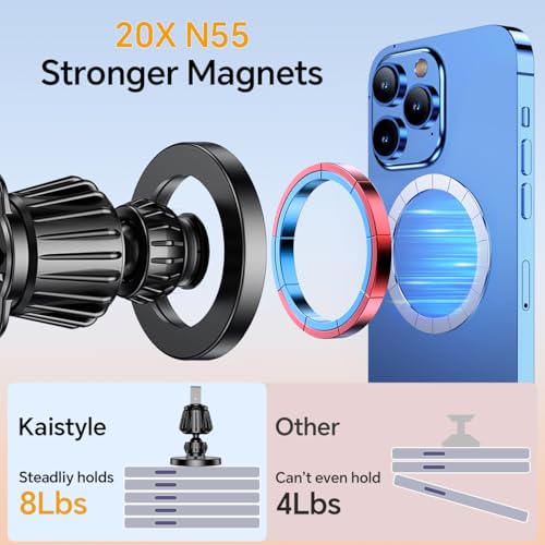 for Magsafe Car Mount【Strong Magnets】Magnetic Phone Holder for Car Phone Holder Mount Dash Mounted Holders Phone Holders for Your Car Accessories for Women Men for iPhone 17 Pro Max 16 15 14 (Black)