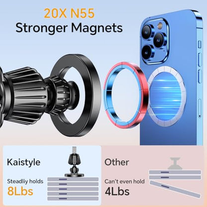 for Magsafe Car Mount【Strong Magnets】Magnetic Phone Holder for Car Phone Holder Mount Dash Mounted Holders Phone Holders for Your Car Accessories for Women Men for iPhone 17 Pro Max 16 15 14 (Black)