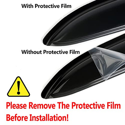 Window Visors Dark Smoke Rain Guards for 2005 (2005-2015 Nissan Armada)