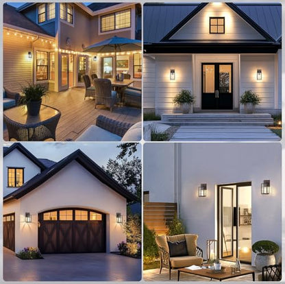 Dusk to Dawn Outdoor Light Fixtures (Oil-Rubbed Bronze / 9.65 in (2-Pack))
