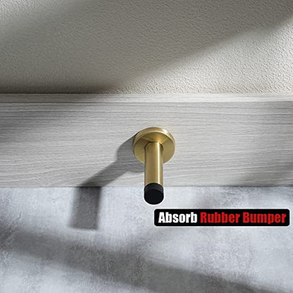 Door Stopper Gold (2 Pack / Gold & Black Tip)