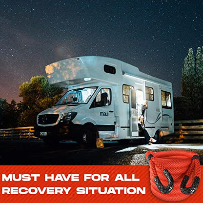 Gear Heavy Duty Kinetic Recovery Tow Rope (1-1/4"x30 / Firecracker Red)